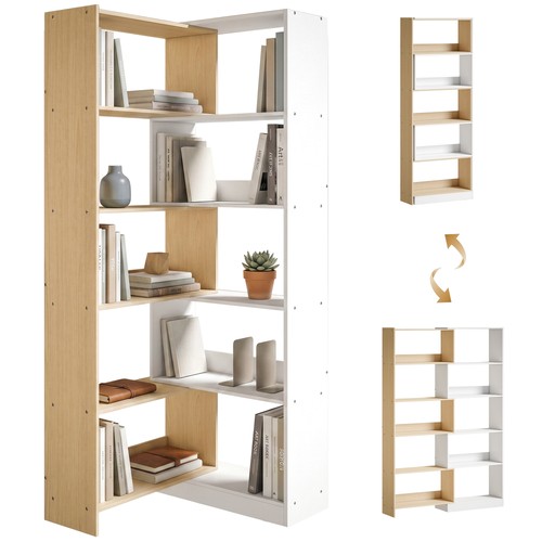 Homcom libreria angolare 5 - a,