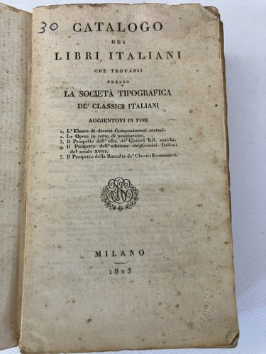 Catalogo dei libri - italiani/, 2